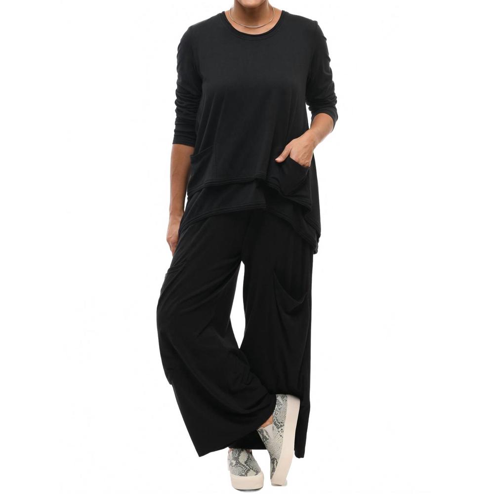 NEW TULIP CLOTHING portia pant in black